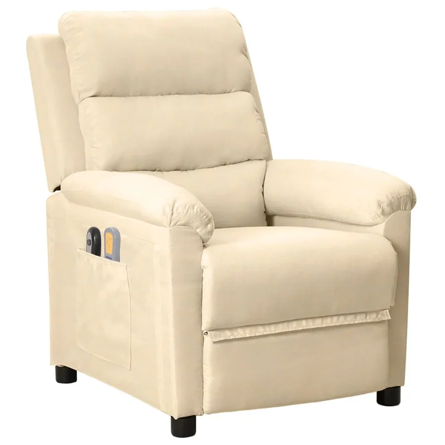 Fauteuil électrique de massage Crème Tissu - 2