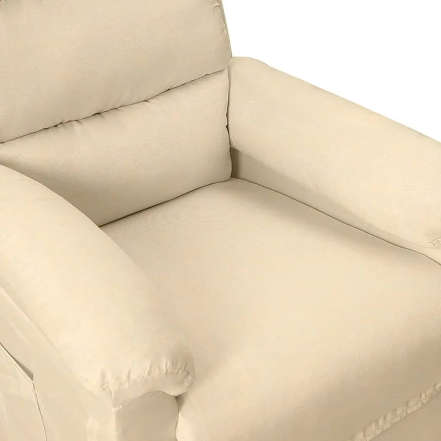 Fauteuil électrique de massage Crème Tissu - 6
