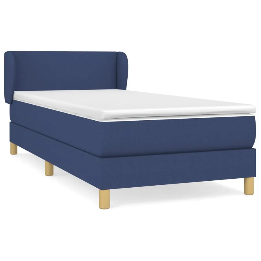 Sommier à lattes de lit avec matelas Bleu 80x200 cm Tissu - 2