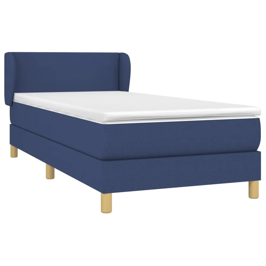 Sommier à lattes de lit avec matelas Bleu 80x200 cm Tissu - 3