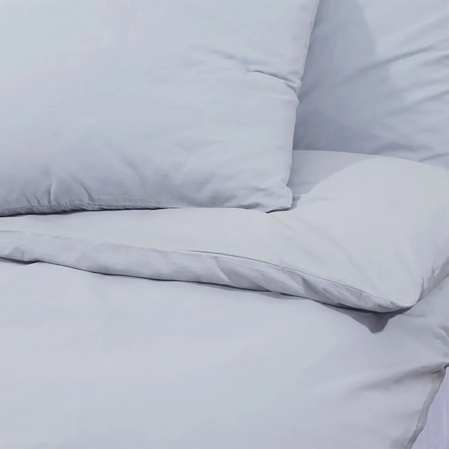 Ensemble de housse de couette Gris 260x240 cm Coton - 7