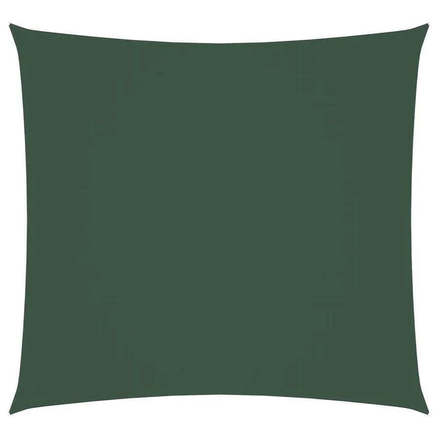 Voile de parasol tissu oxford carré 5x5 m vert foncé - 2