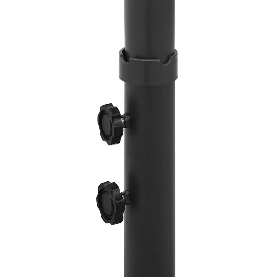 Parasol de jardin double avec mât en acier anthracite 600x300cm - 7