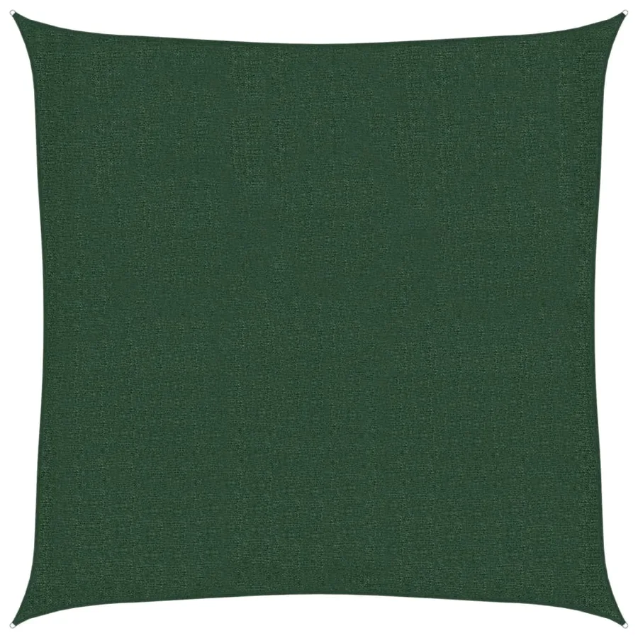 Voile d'ombrage 160 g/m² Vert foncé 2,5x2,5 m PEHD - 2