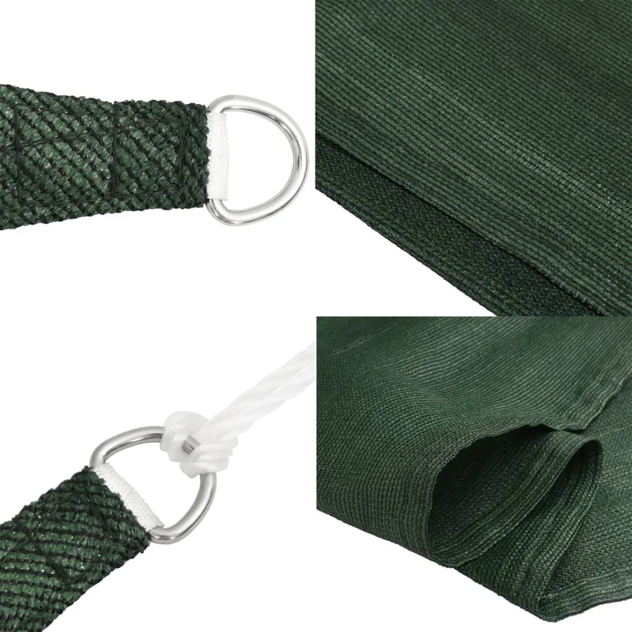 Voile d'ombrage 160 g/m² Vert foncé 2,5x2,5 m PEHD - 7