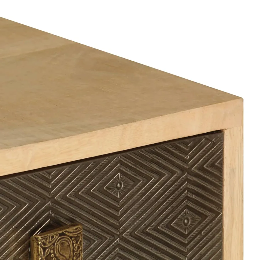 Meuble TV 120x30x40 cm Bois massif de manguier - 6