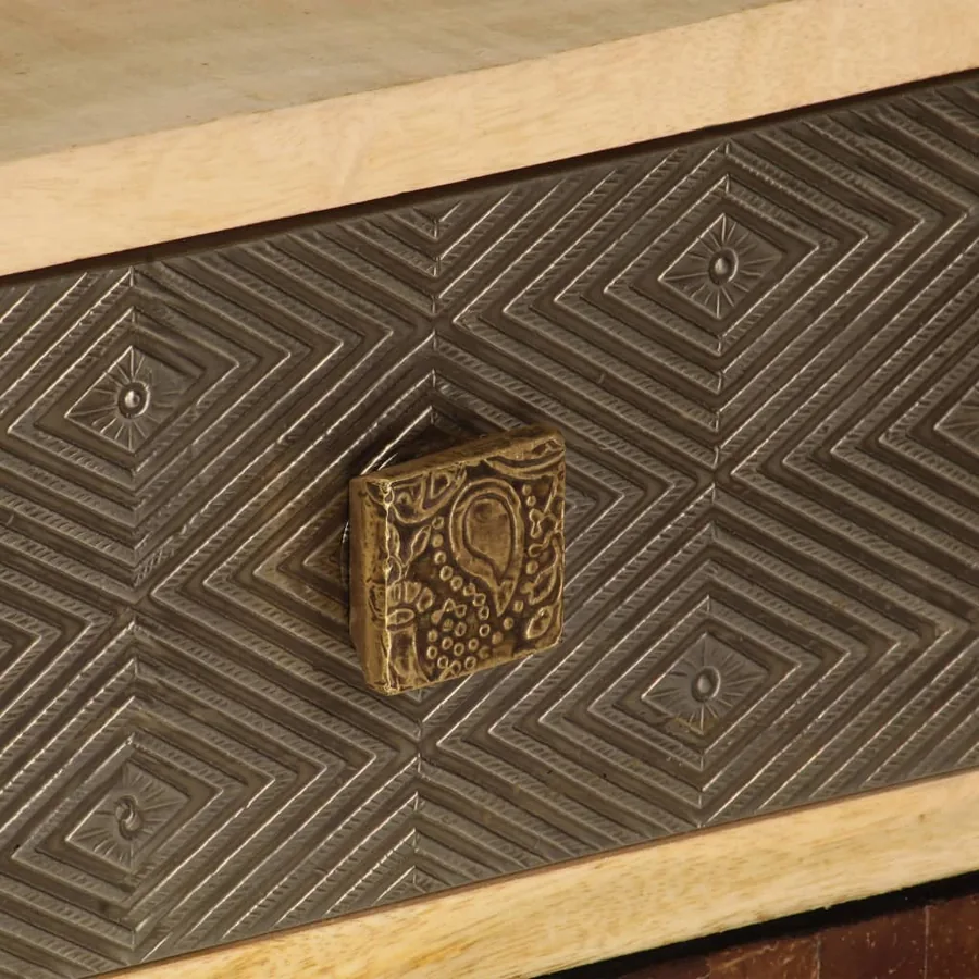 Meuble TV 120x30x40 cm Bois massif de manguier - 7