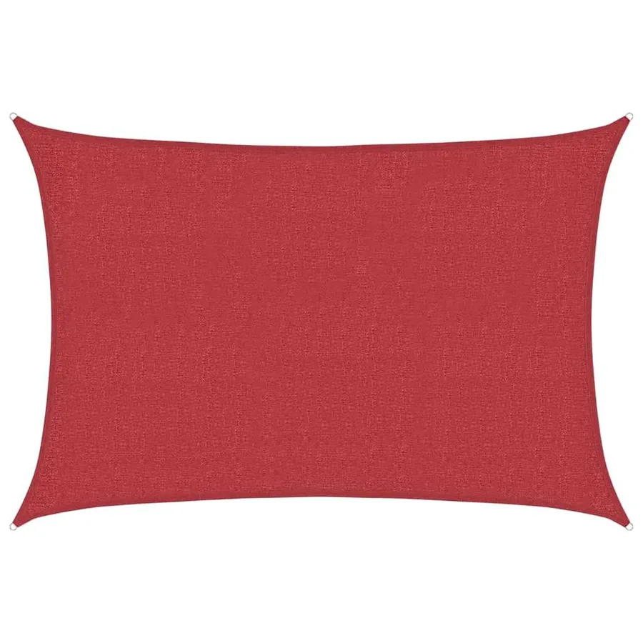 Voile d'ombrage 160 g/m² Rouge 2x2,5 m PEHD - 2