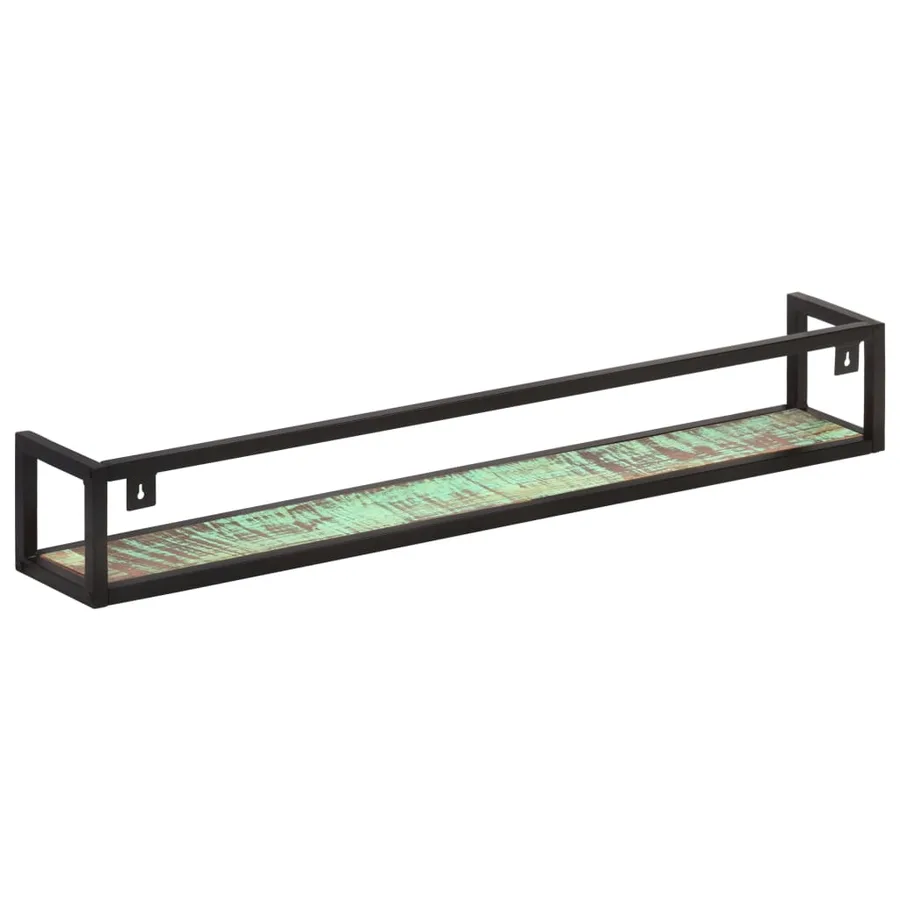 Étagères murales 2 pcs 120 cm Bois de récupération massif - 4