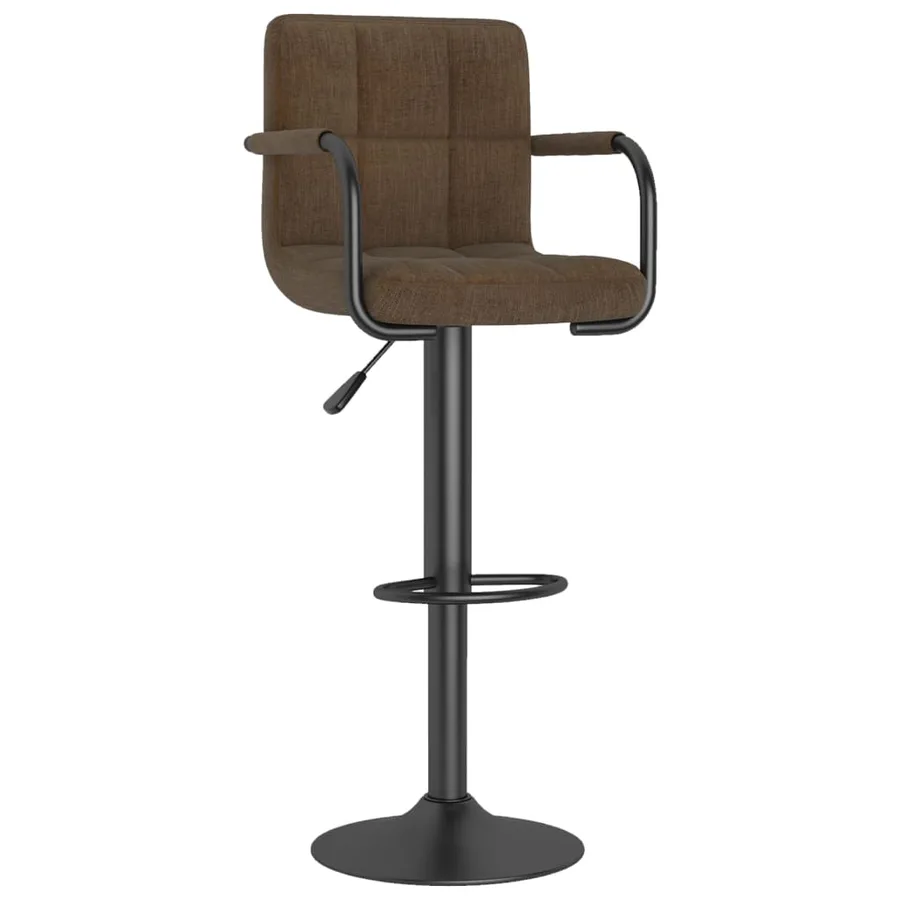 Tabourets de bar lot de 2 marron tissu - 3