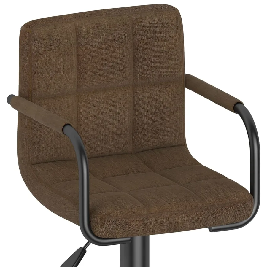 Tabourets de bar lot de 2 marron tissu - 8