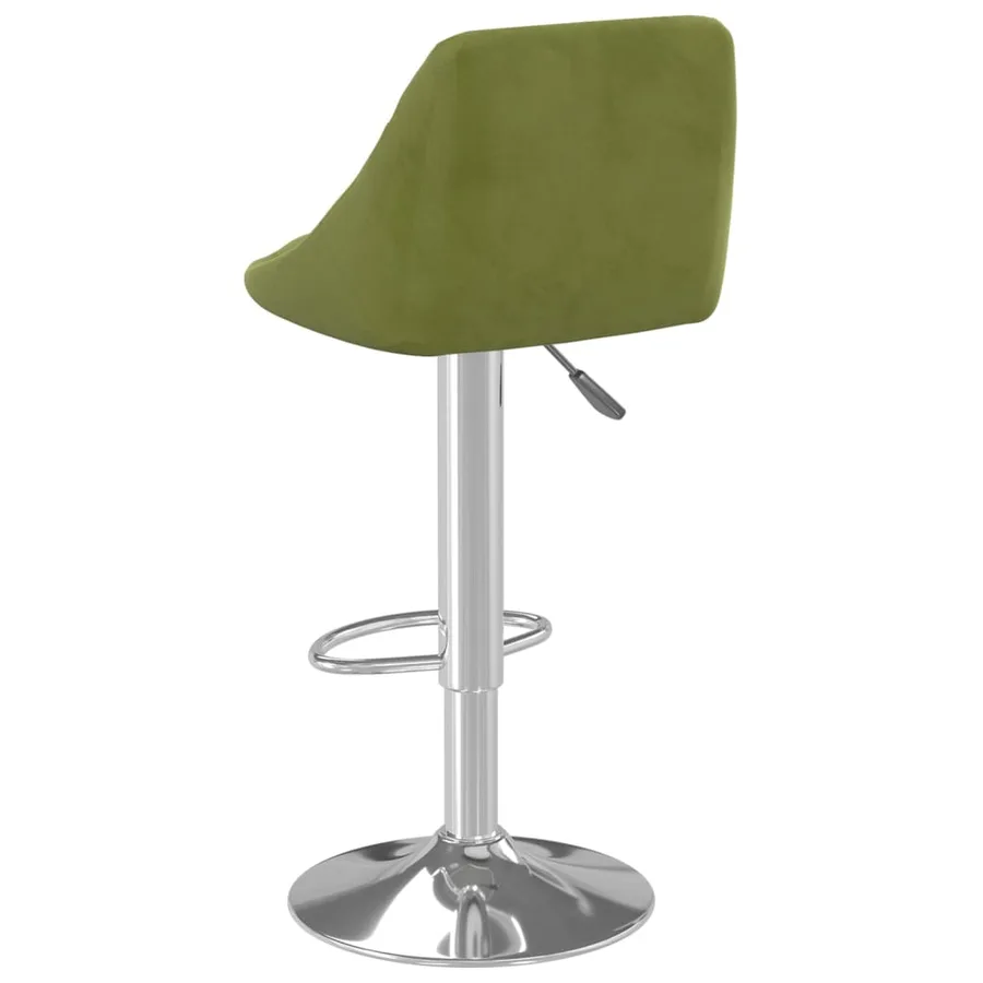 Tabourets de bar lot de 2 vert clair velours - 6