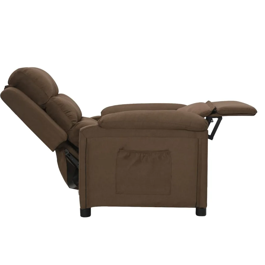 Fauteuil inclinable Marron Tissu - 4