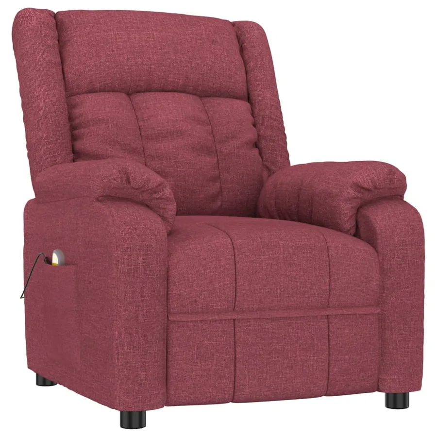 Fauteuil de massage Rouge bordeaux Tissu - 2