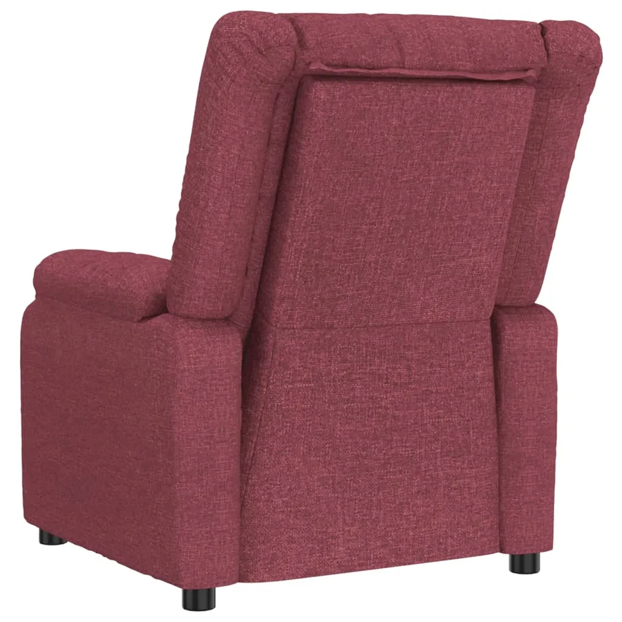 Fauteuil de massage Rouge bordeaux Tissu - 6