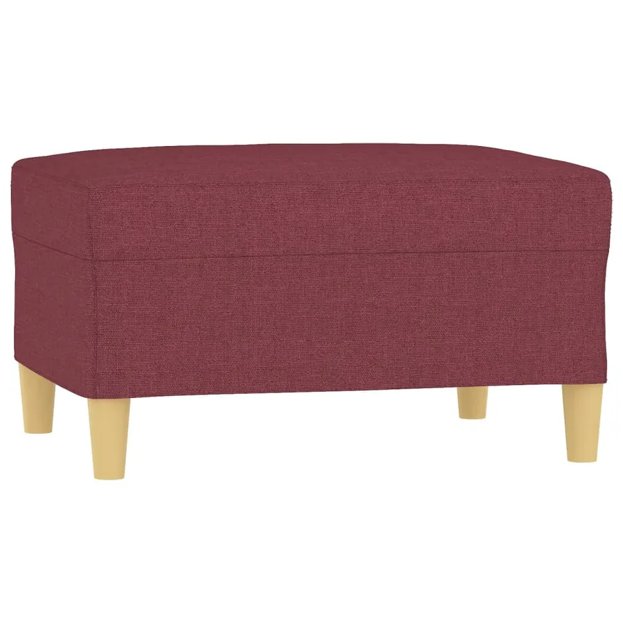 Repose-pied Rouge bordeaux 70x55x41 cm Tissu - 2