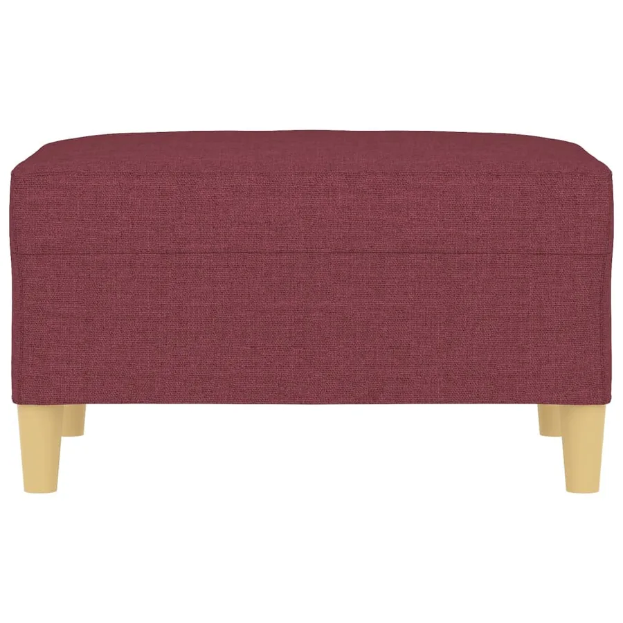 Repose-pied Rouge bordeaux 70x55x41 cm Tissu - 3
