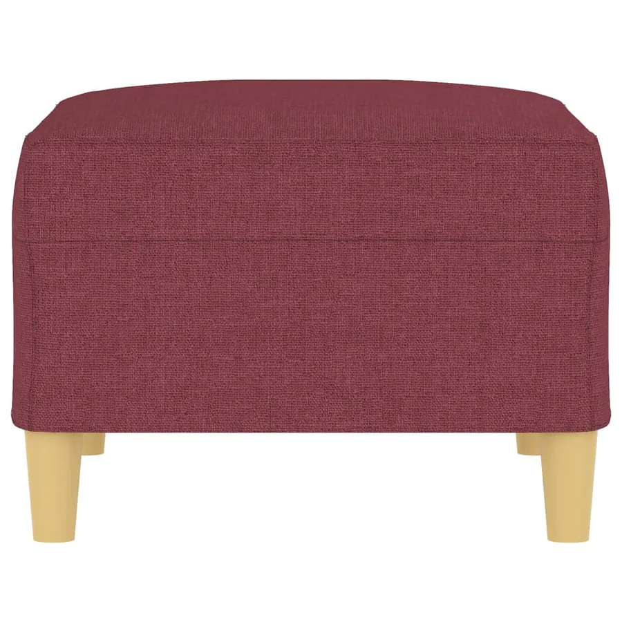 Repose-pied Rouge bordeaux 70x55x41 cm Tissu - 4