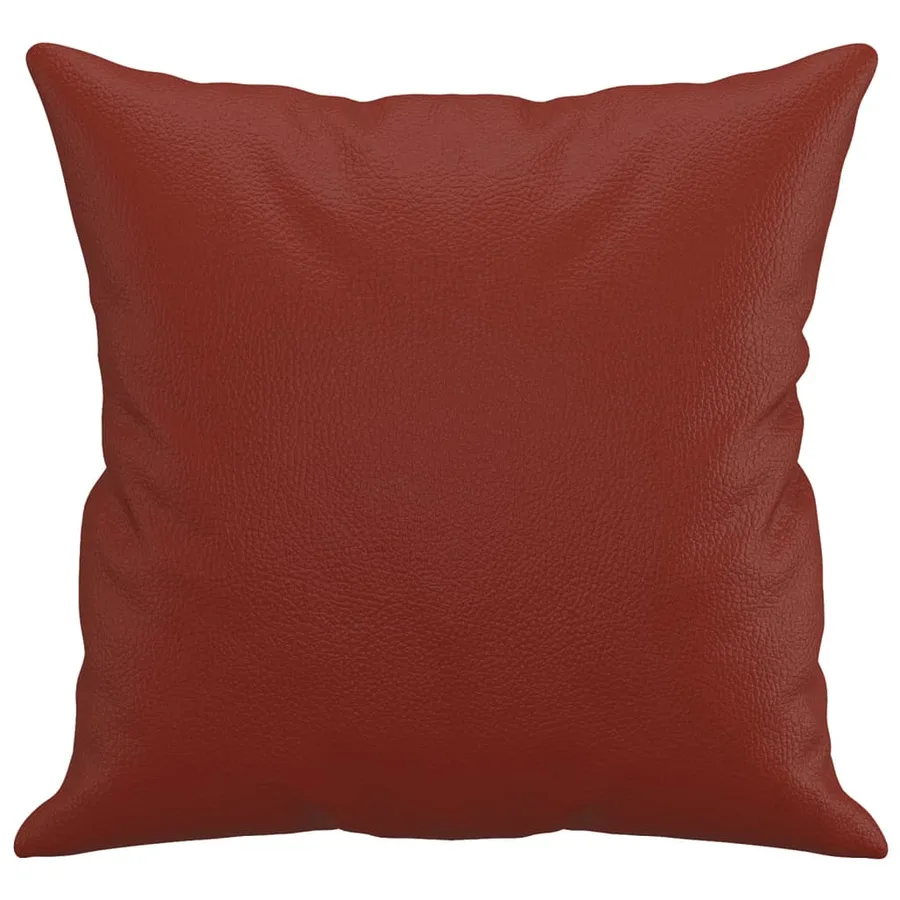 Coussins décoratifs lot de 2 Rouge bordeaux 40x40 cm Similicuir - 4