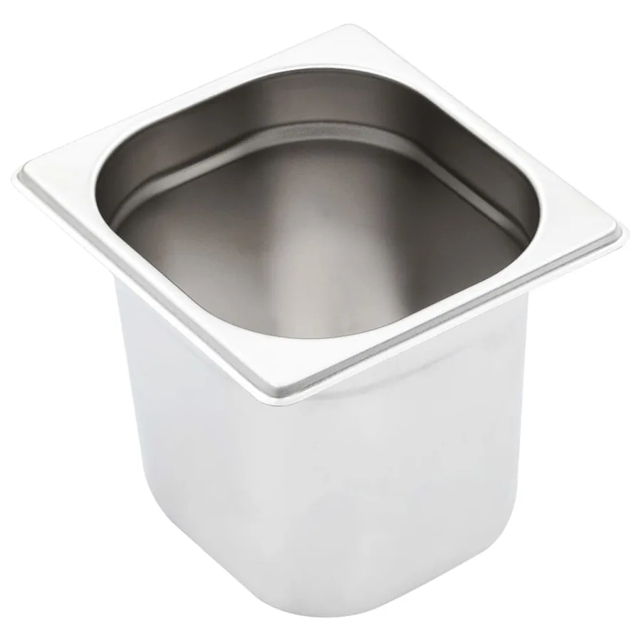 Récipients Gastronorm 8 pcs GN 1/6 150 mm Acier inoxydable - 4