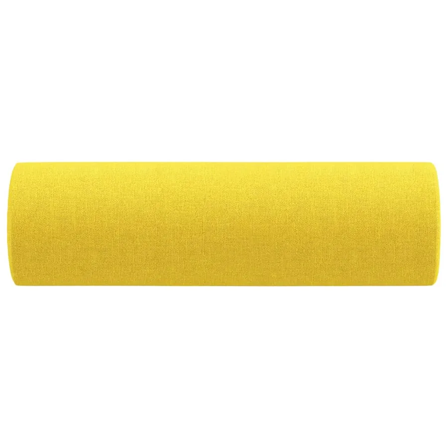 Coussins décoratifs lot de 2 Jaune clair Ø15x50 cm Tissu - 4