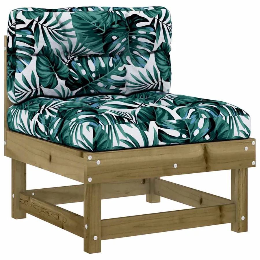Canapés centraux avec coussins 2 pcs bois de pin imprégné - 4