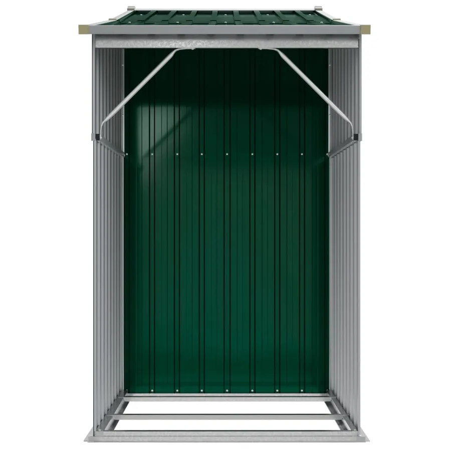 Abri de jardin vert 277x93x179 cm acier galvanisé - 5