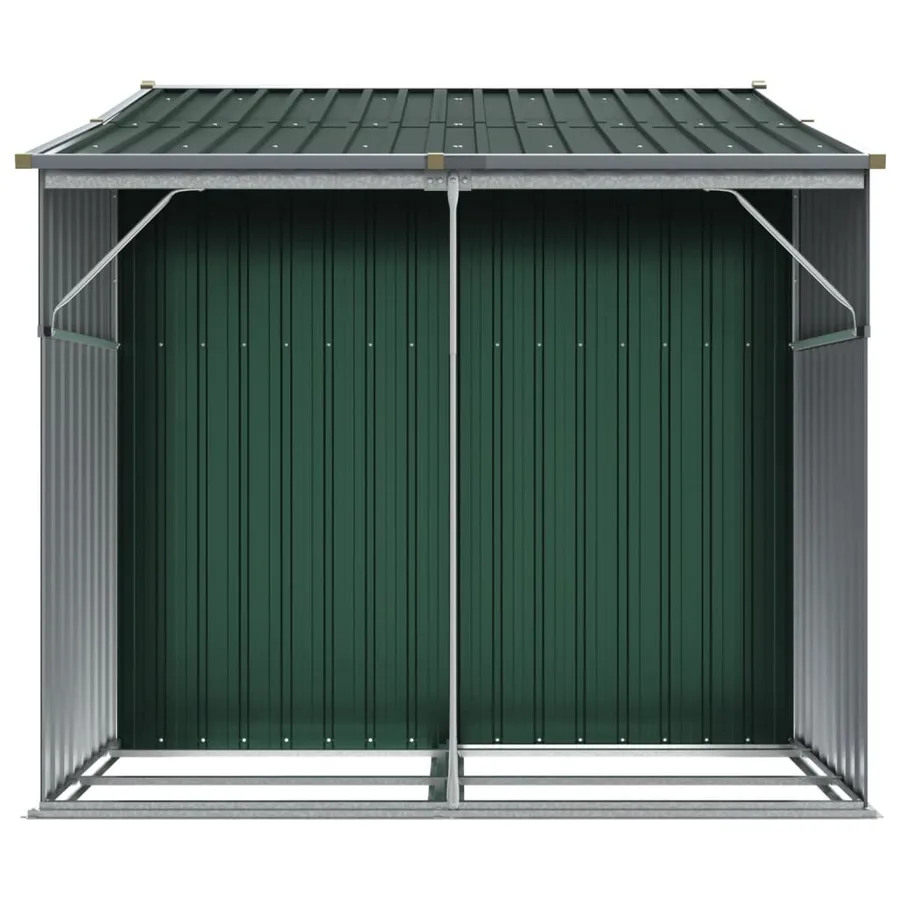 Abri de jardin vert 277x192,5x179 cm acier galvanisé - 6