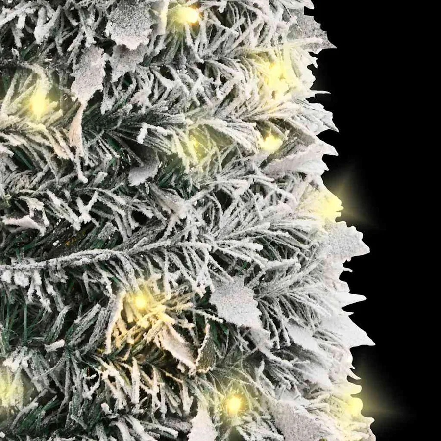 Sapin de Noël artificiel escamotable neige floquée 50 LED 120cm - 4