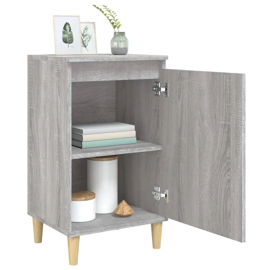 Tables de chevet 2 pcs sonoma gris 40x35x70cm bois d'ingénierie - 4