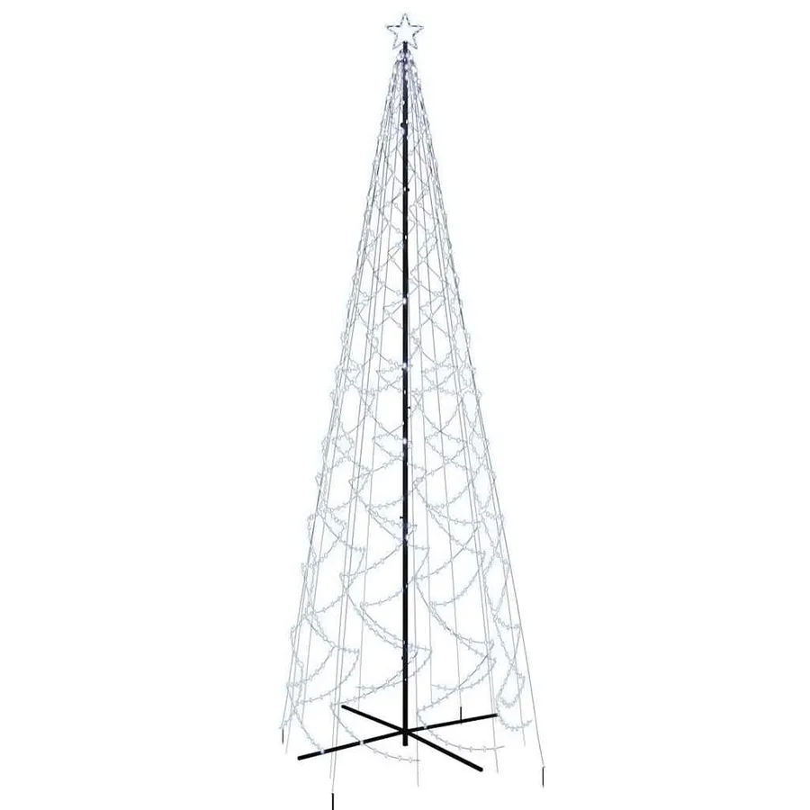 Arbre de Noël cône 1400 LED Blanc froid 160x500 cm - 2