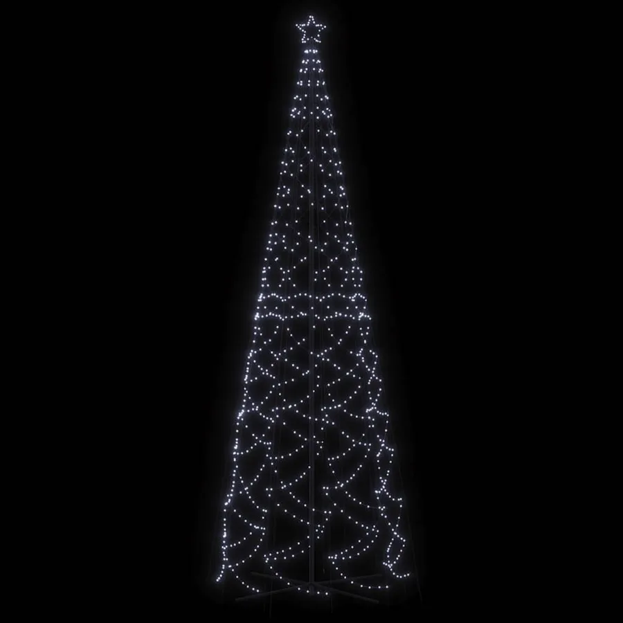 Arbre de Noël cône 1400 LED Blanc froid 160x500 cm - 4