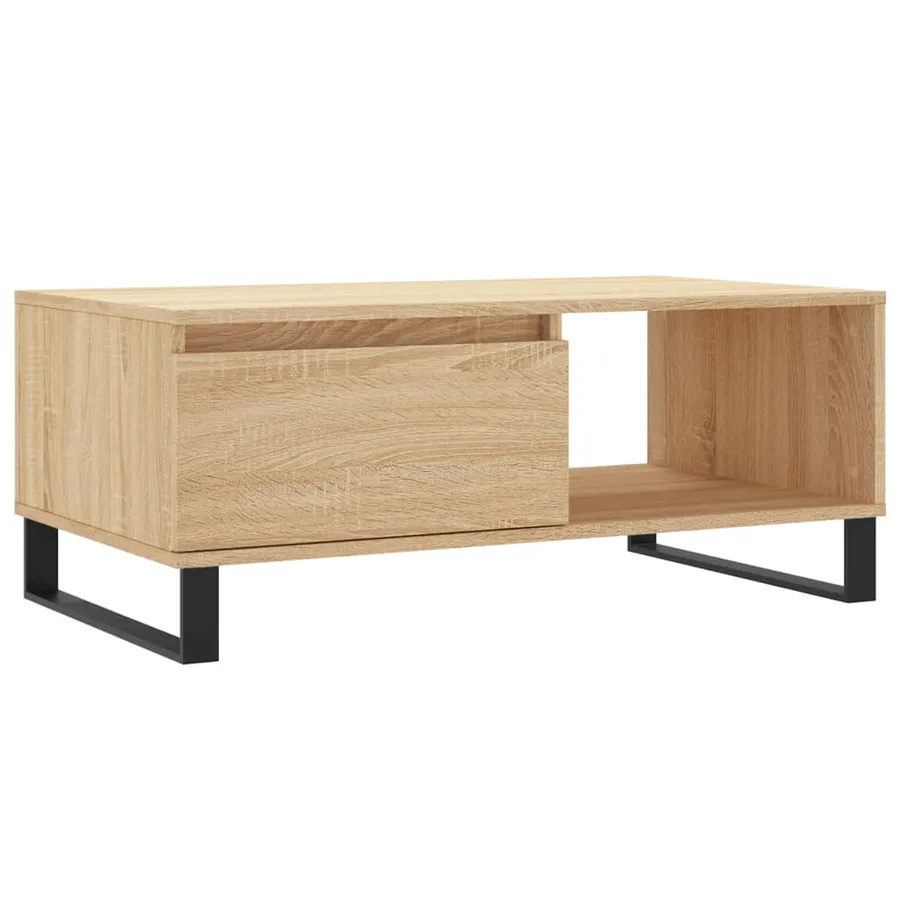 Table basse Chêne sonoma 90x50x36,5 cm Bois d'ingénierie - 2