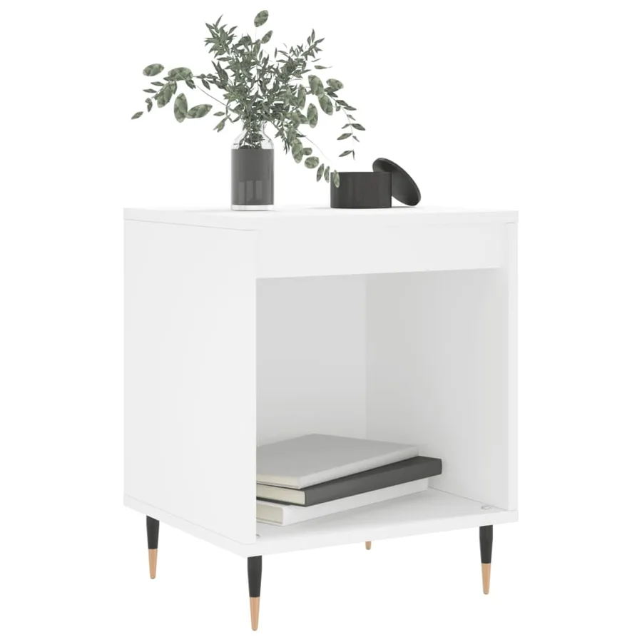 Tables de chevet 2 pcs blanc 40x35x50 cm bois d’ingénierie - 3