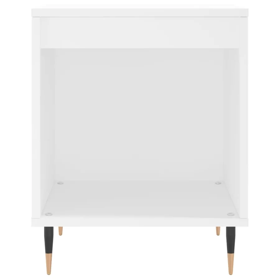 Tables de chevet 2 pcs blanc 40x35x50 cm bois d’ingénierie - 5