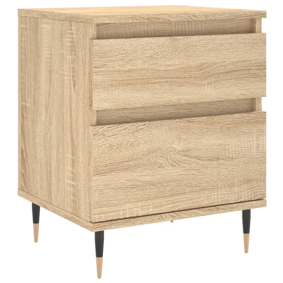 Tables de chevet 2 pcs chêne sonoma 40x35x50 cm bois ingénierie - 5