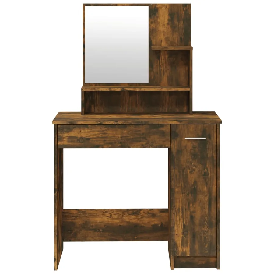 Ensemble de coiffeuse Chêne fumé 86,5x35x136 cm - 6