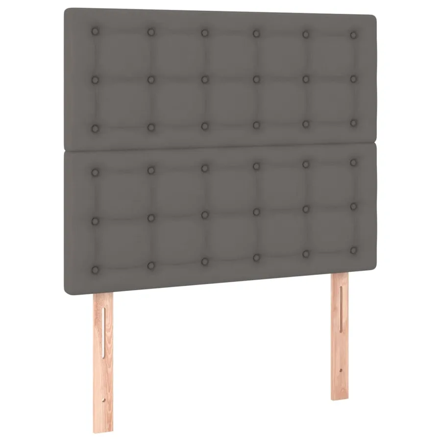 Tête de lit à LED Gris 80x5x118/128 cm Similicuir - 4