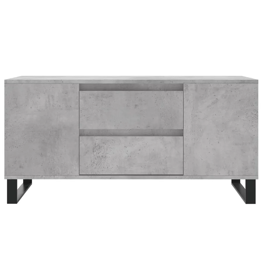 Table basse gris béton 102x44,5x50 cm bois d'ingénierie - 5