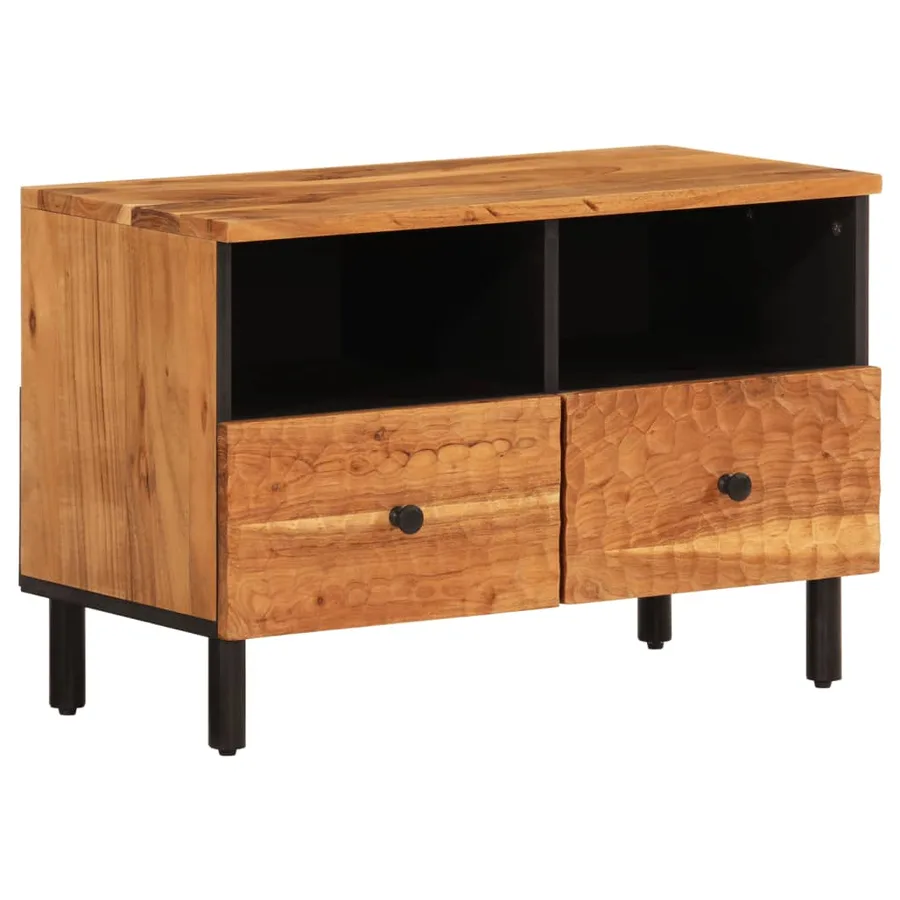 Meuble TV 70x33x46 cm Bois d'acacia massif - 2