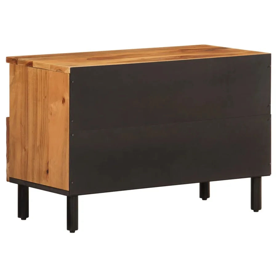 Meuble TV 70x33x46 cm Bois d'acacia massif - 7