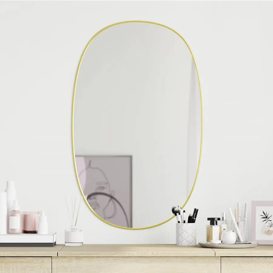 Miroir mural Doré 70x45 cm