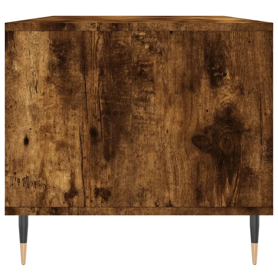 Table basse Chêne fumé 90x49x45 cm Bois d'ingénierie - 7