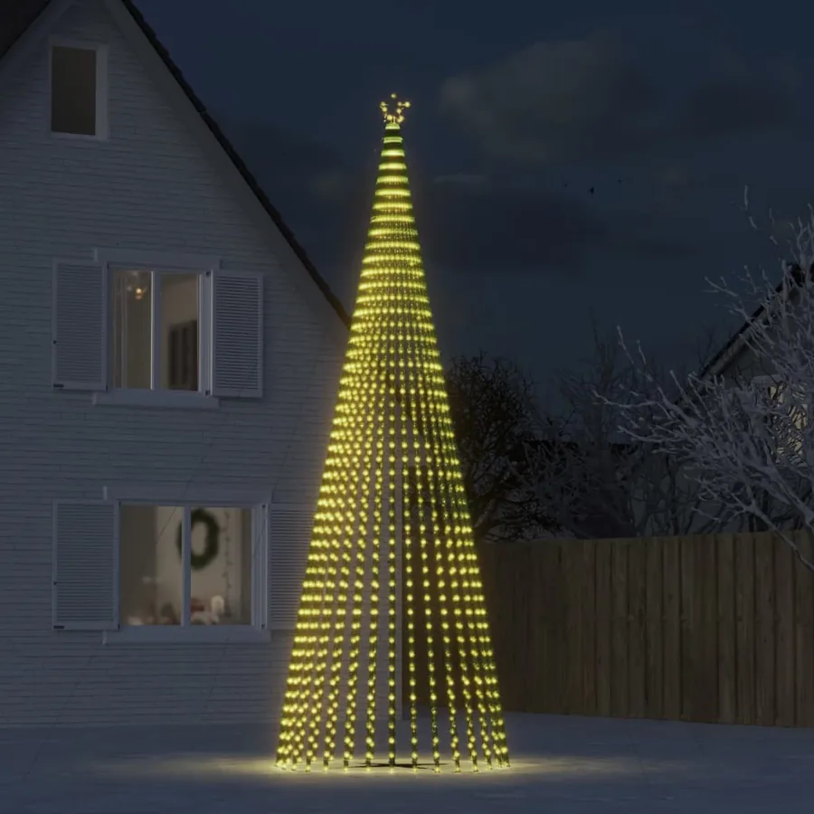 Sapin de Noël à LED 1544 LED blanc chaud 500 cm