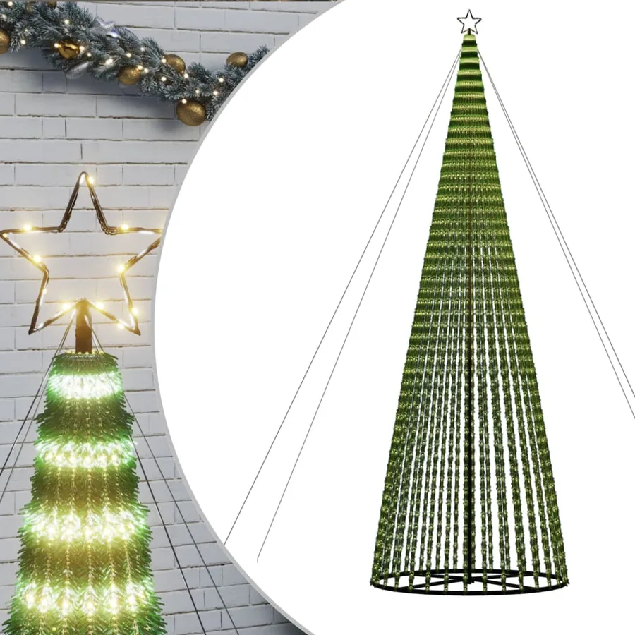 Sapin de Noël à LED 1544 LED blanc chaud 500 cm - 2