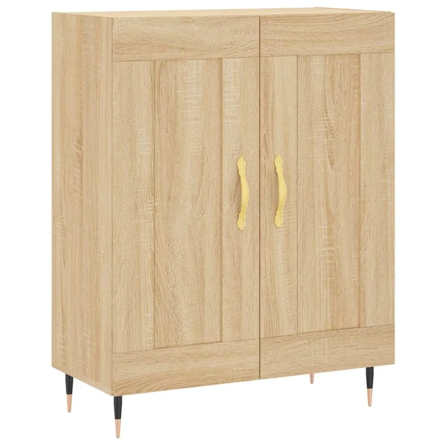 Buffet haut Chêne sonoma 69,5x34x180 cm Bois d'ingénierie - 5
