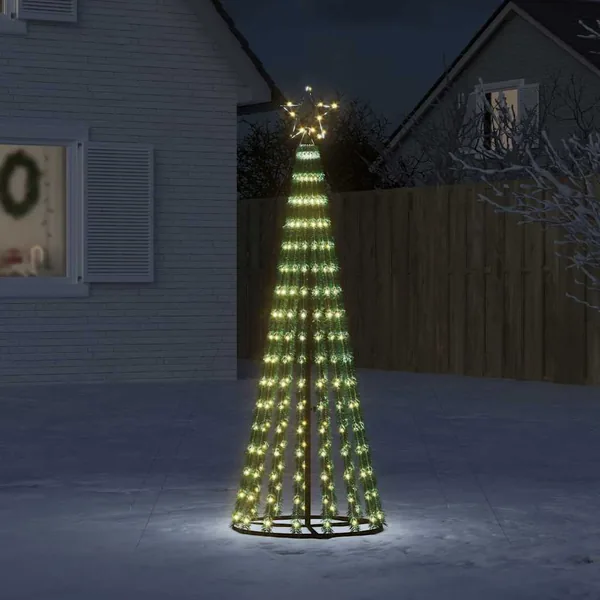 Sapin de Noël à LED 275 LED blanc chaud 180 cm