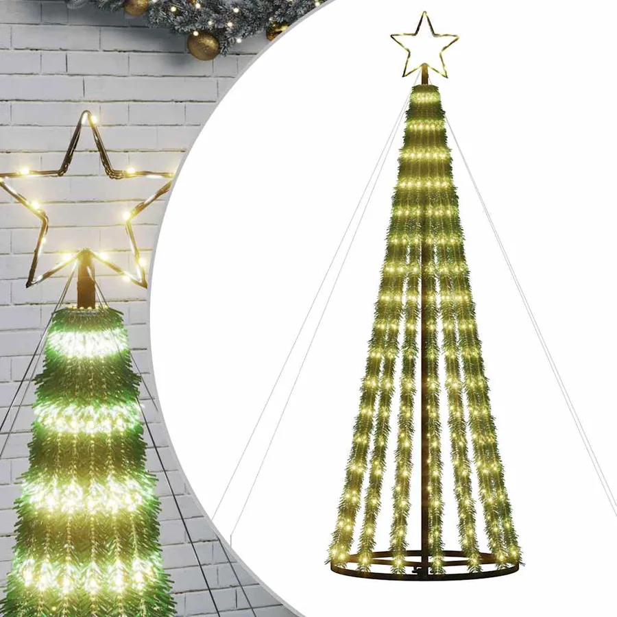 Sapin de Noël à LED 275 LED blanc chaud 180 cm - 2