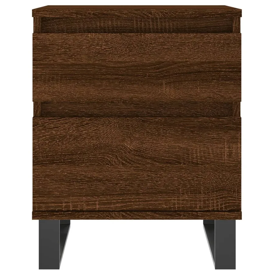 Tables de chevet 2 pcs chêne marron 40x35x50 cm bois ingénierie - 4
