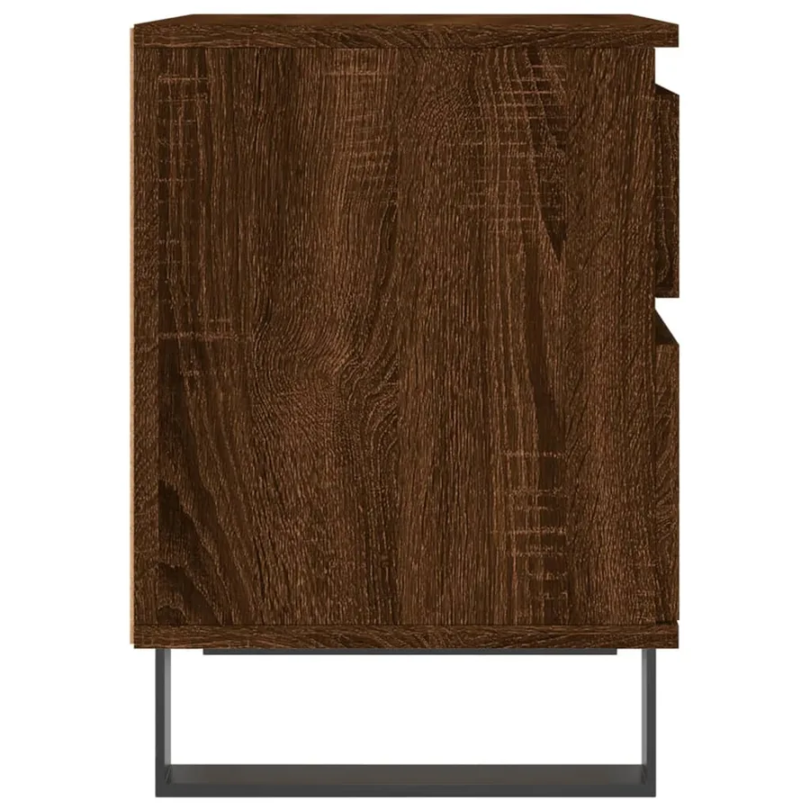 Tables de chevet 2 pcs chêne marron 40x35x50 cm bois ingénierie - 7
